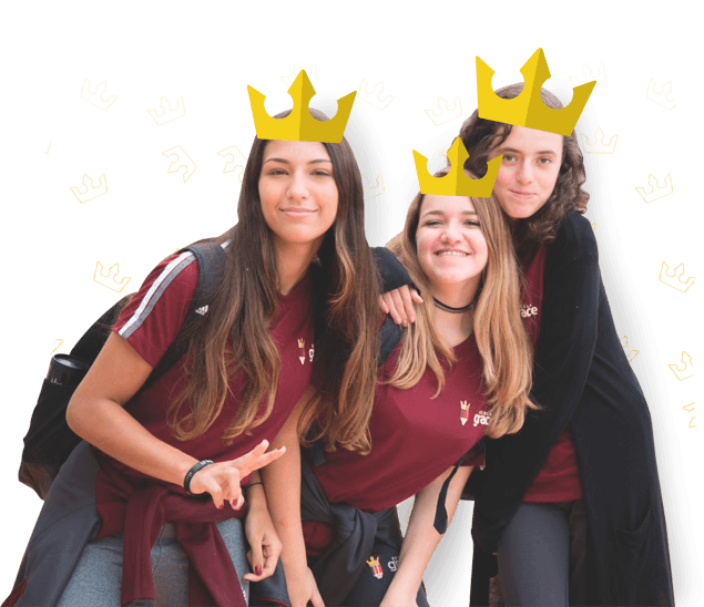 Alunas da escola particular cristã em Curitiba